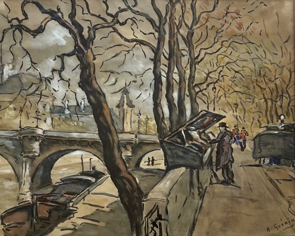 On  the bank of the Seine, Paris,