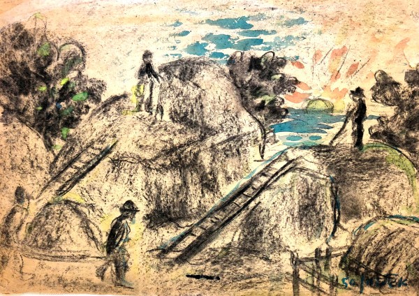 דמויות בנוף, 1950