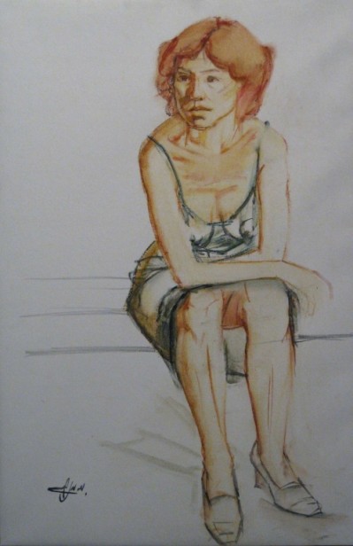 Sitting woman,